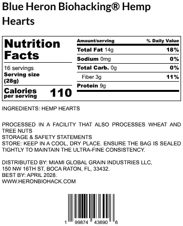 Blue Heron Biohacking® Hemp Hearts