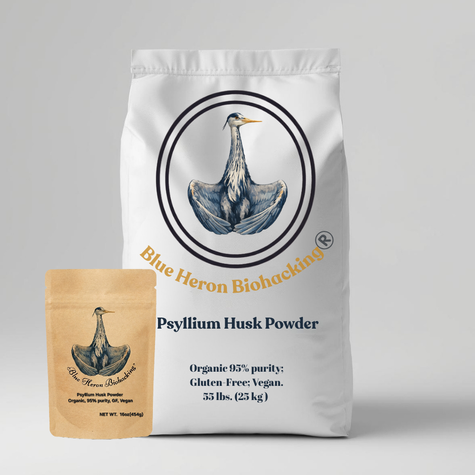 Blue Heron Biohacking® Psyllium Husk Powder (95% Purity)